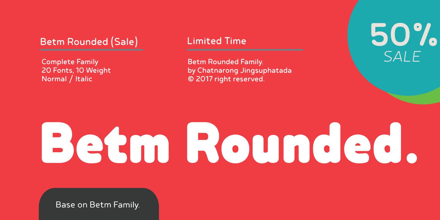 Пример шрифта Betm Rounded